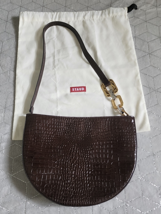 STAUD Handbags - STAUD | Colt Croc-Embossed Leather Shoulder Bag